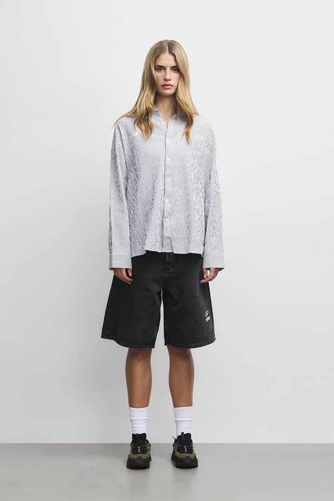 ARKK Apparel ARKK Logo Seersucker Shirt | Grey Shirt